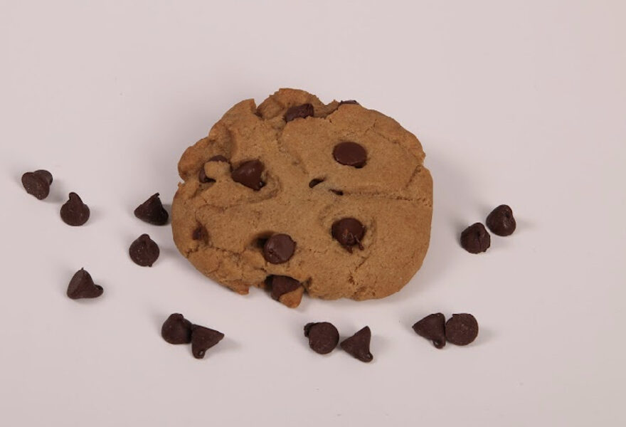A half dozen chocolate chip cookies