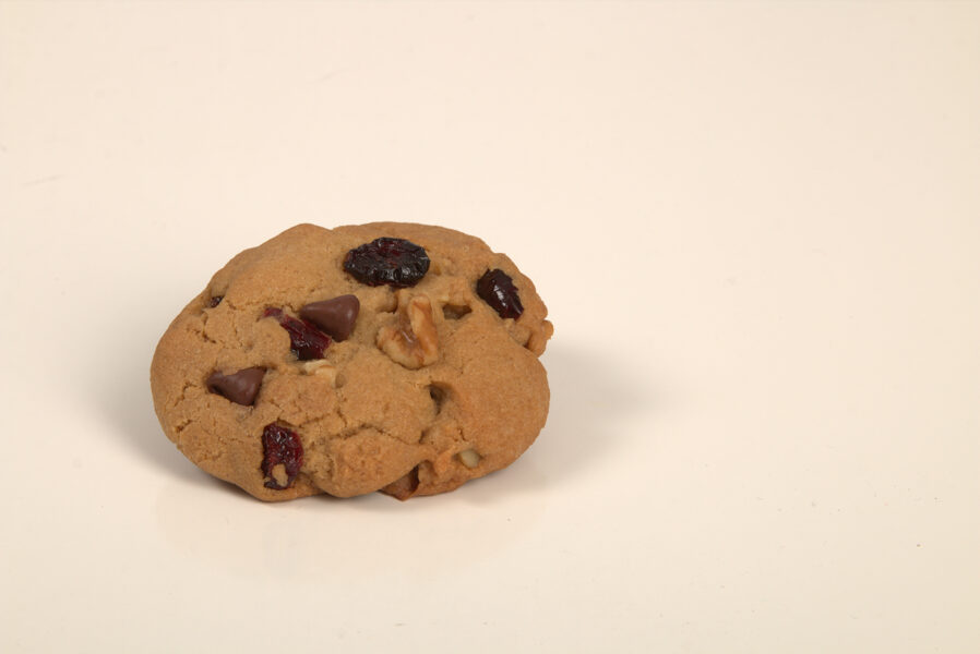 A half dozen chocolate cranberry walnut cookies