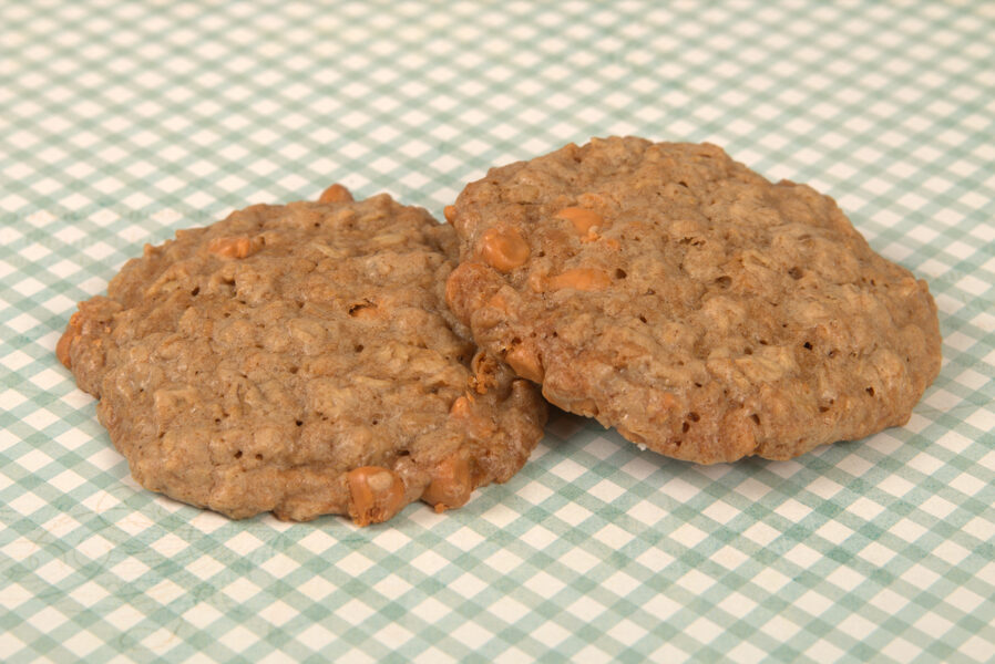 A half dozen oatmeal butterscotch cookies