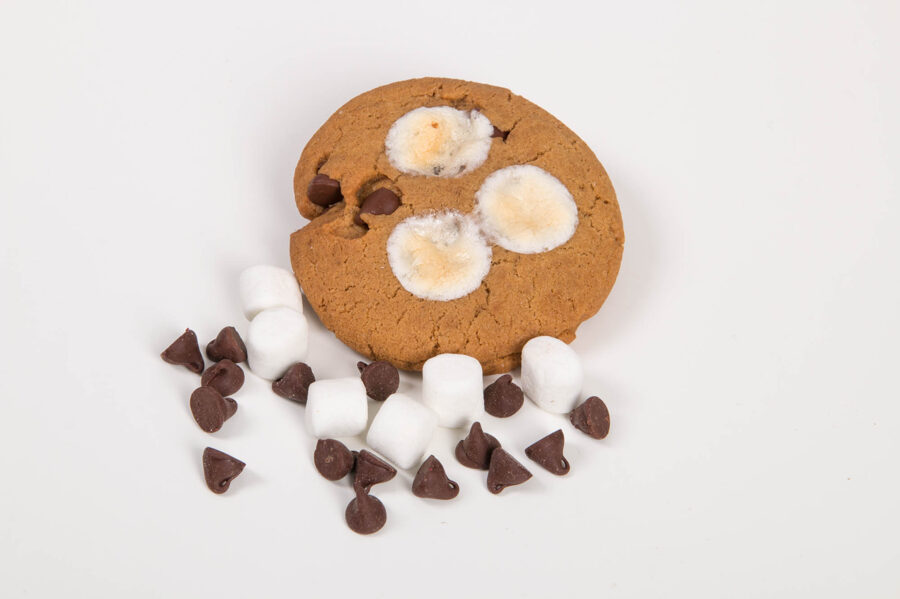A half dozen smores cookies
